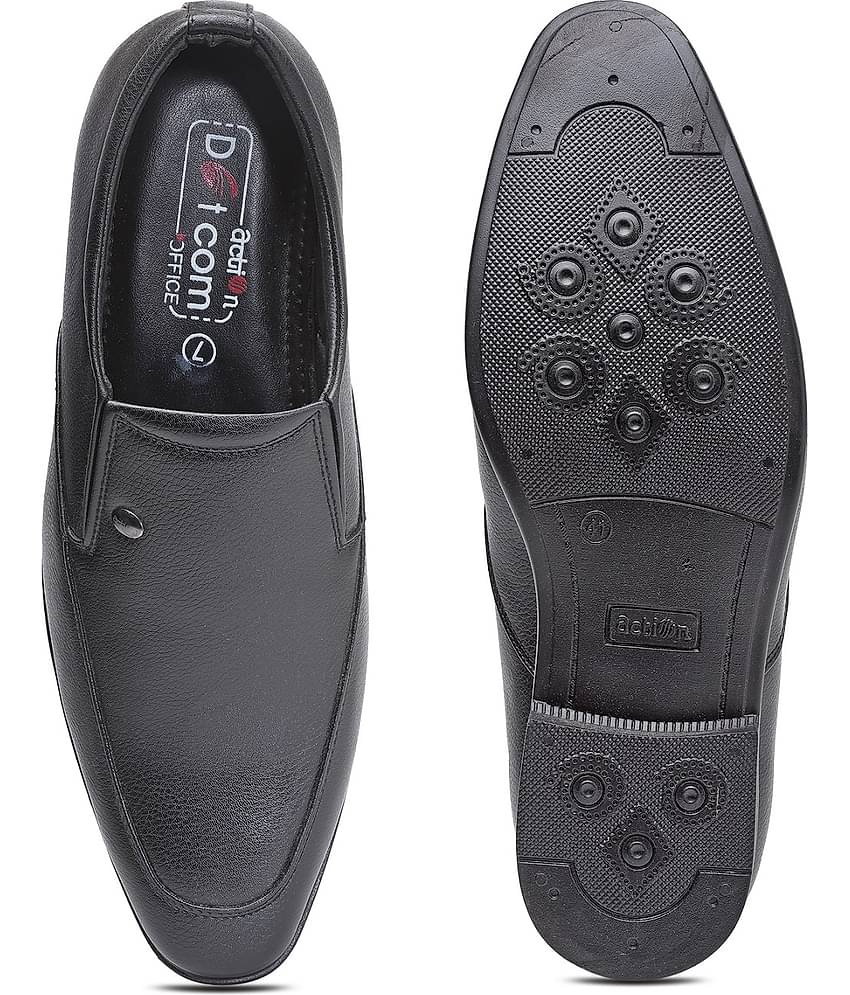Action - Black Men's Slip On Formal Shoes