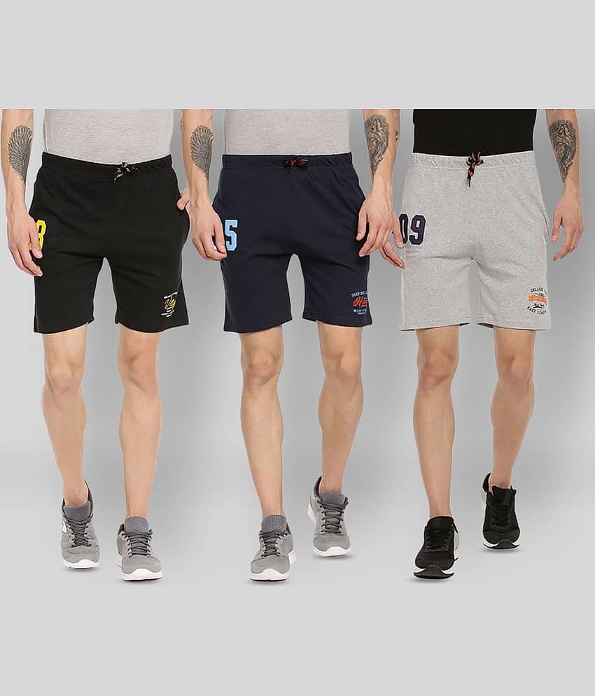 Ardeur - Multi Cotton Blend Men's Shorts ( Pack of 3 ) - Shorts | Buy online on ZillyBuy