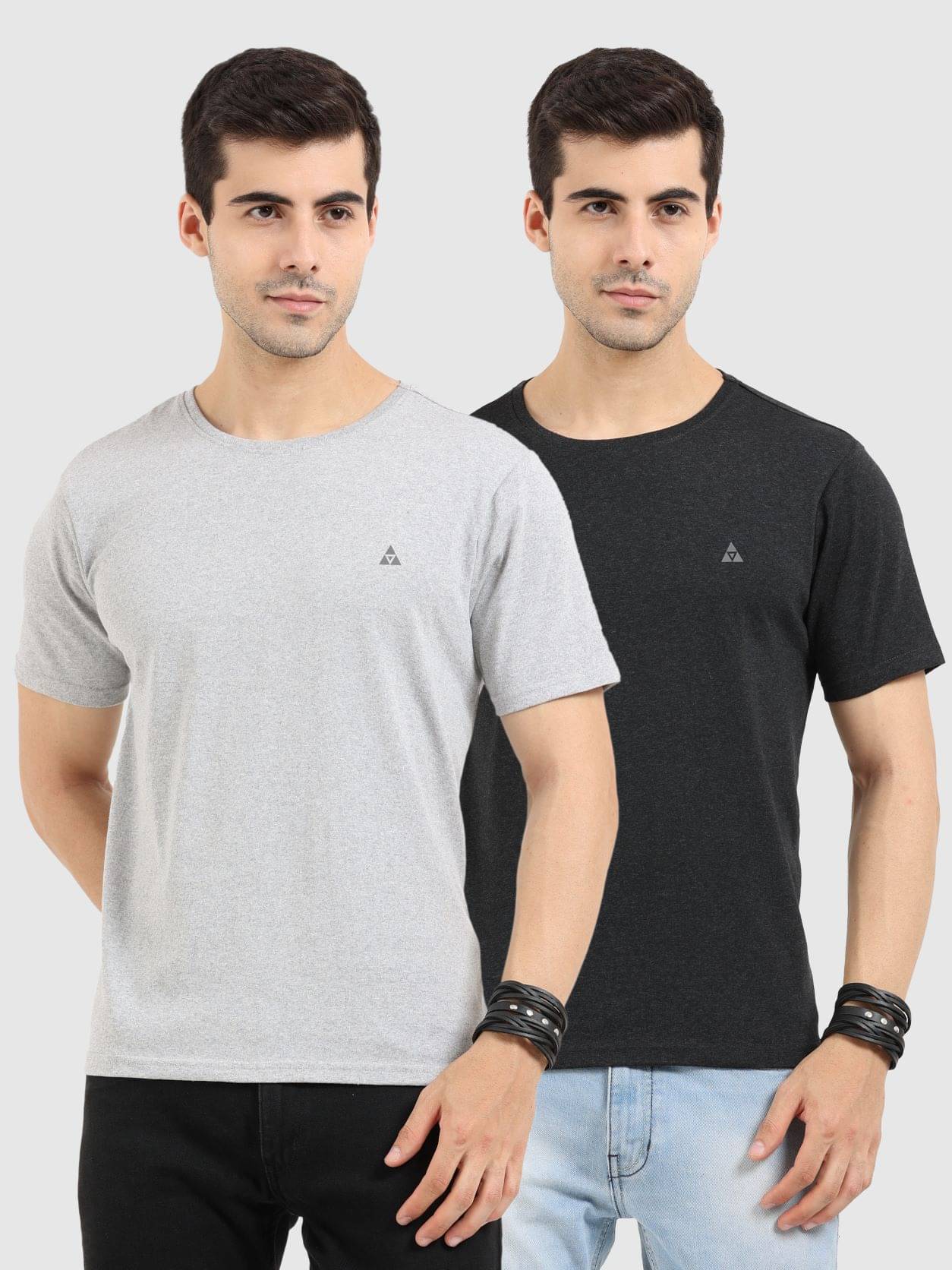 Ardeur - Multi Cotton Regular Fit Men's T-Shirt ( Pack of 2 ) Ardeur - Multi Cotton Regular Fit Men's T-Shirt ( Pack of 2 )