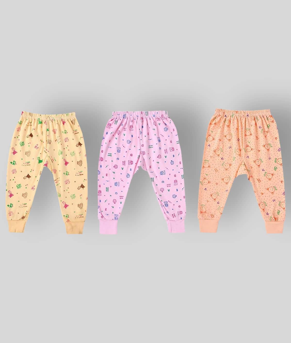 DAYAKU Pack of 3 Baby Boys Cotton Blend Pyjama ( Multi Color ) - Track Pants | Buy online on ZillyBuy