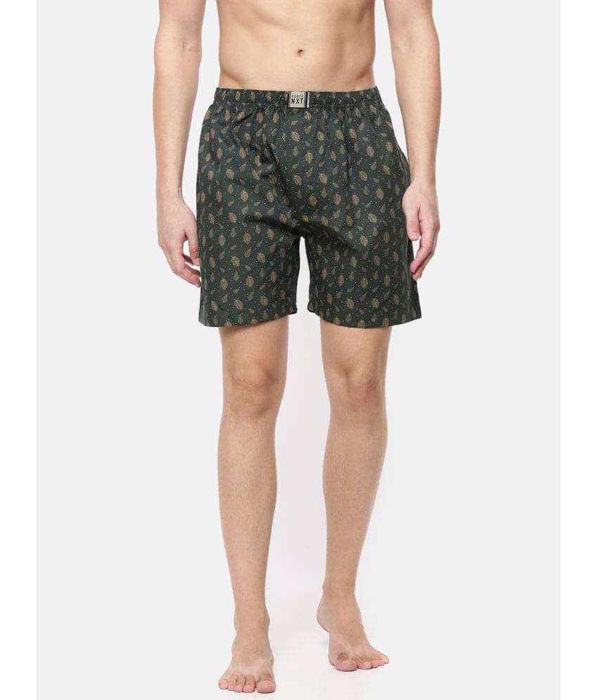 Force NXT Pack of 1 Cotton Boxers For Men's ( Green ) Force NXT Pack of 1 Cotton Boxers For Men's ( Green )