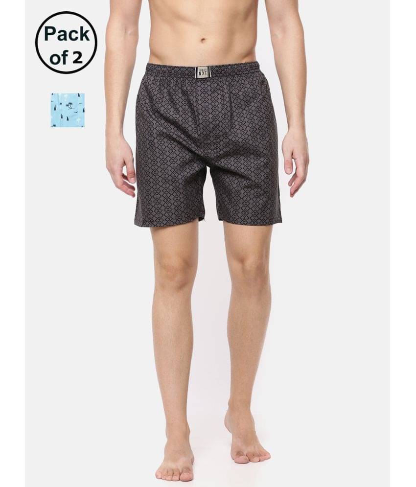     			Force NXT Pack of 2 Cotton Boxers For Men's ( Multi )