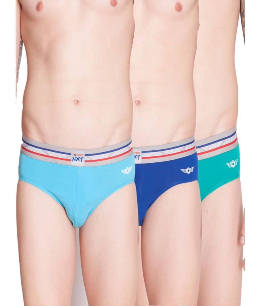 Force NXT - Multicolor Cotton Men's Briefs ( Pack Of 3 )