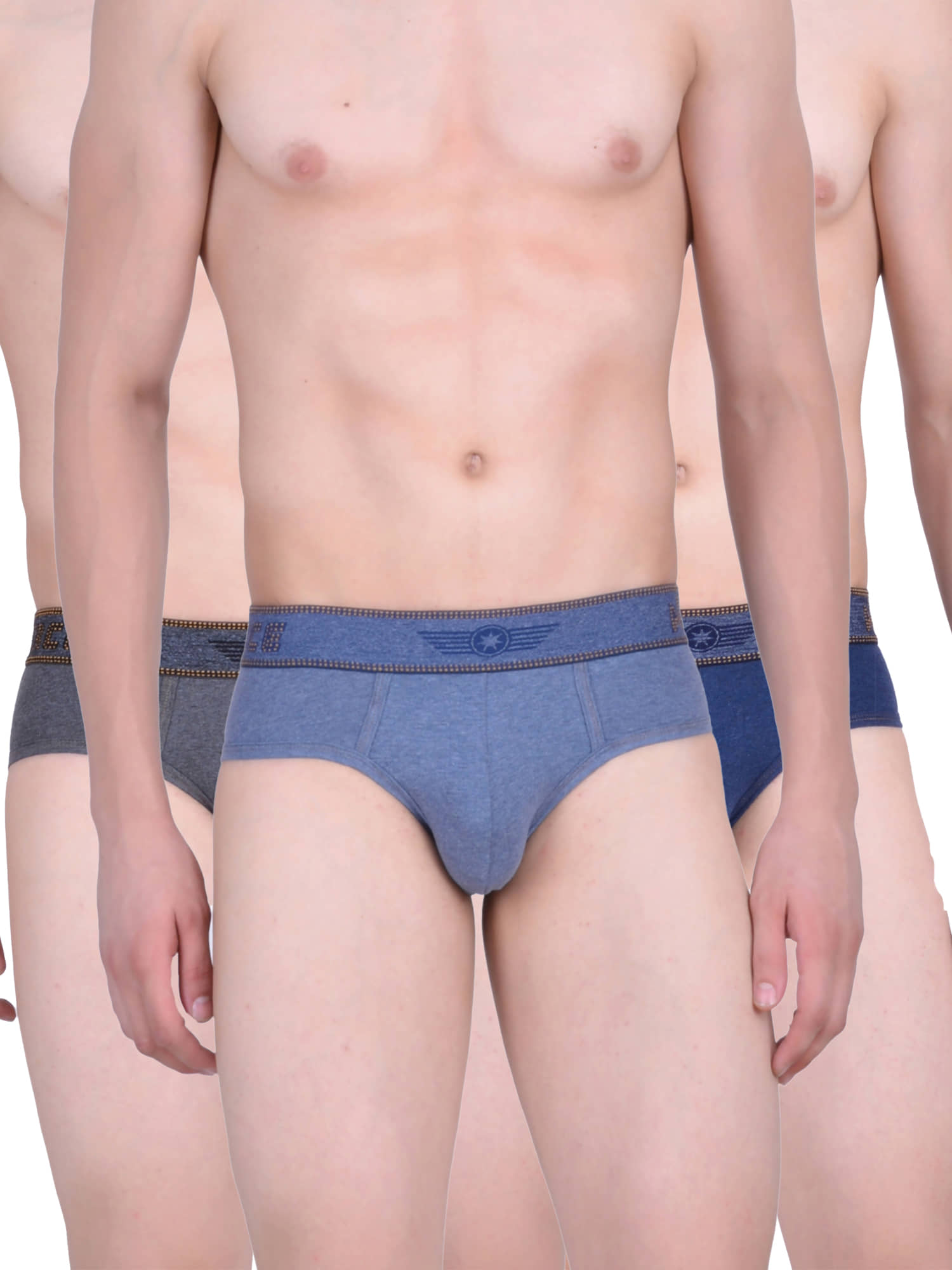 Force NXT Pack of 3 Cotton Briefs For Men's ( Multicolor )