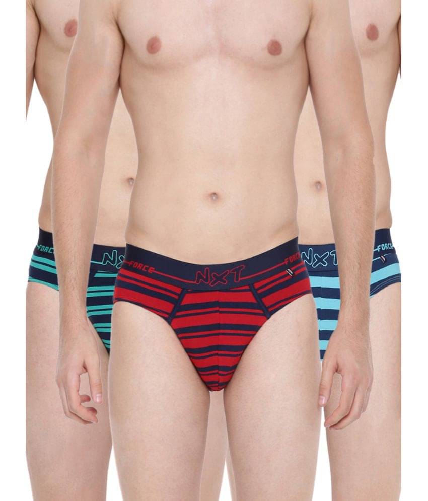 Force NXT Pack of 3 Cotton Briefs For Men's ( Multicolor ) Force NXT Pack of 3 Cotton Briefs For Men's ( Multicolor )