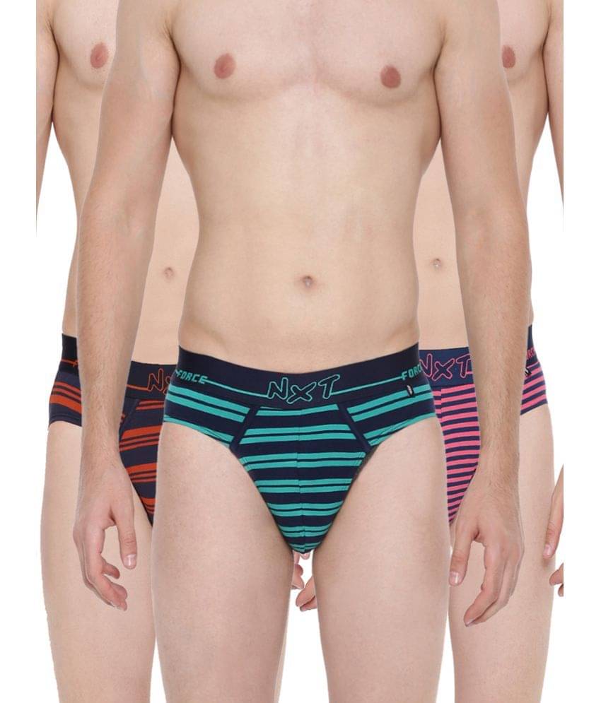 Force NXT Pack of 3 Cotton Briefs For Men's ( Multicolor ) Force NXT Pack of 3 Cotton Briefs For Men's ( Multicolor )