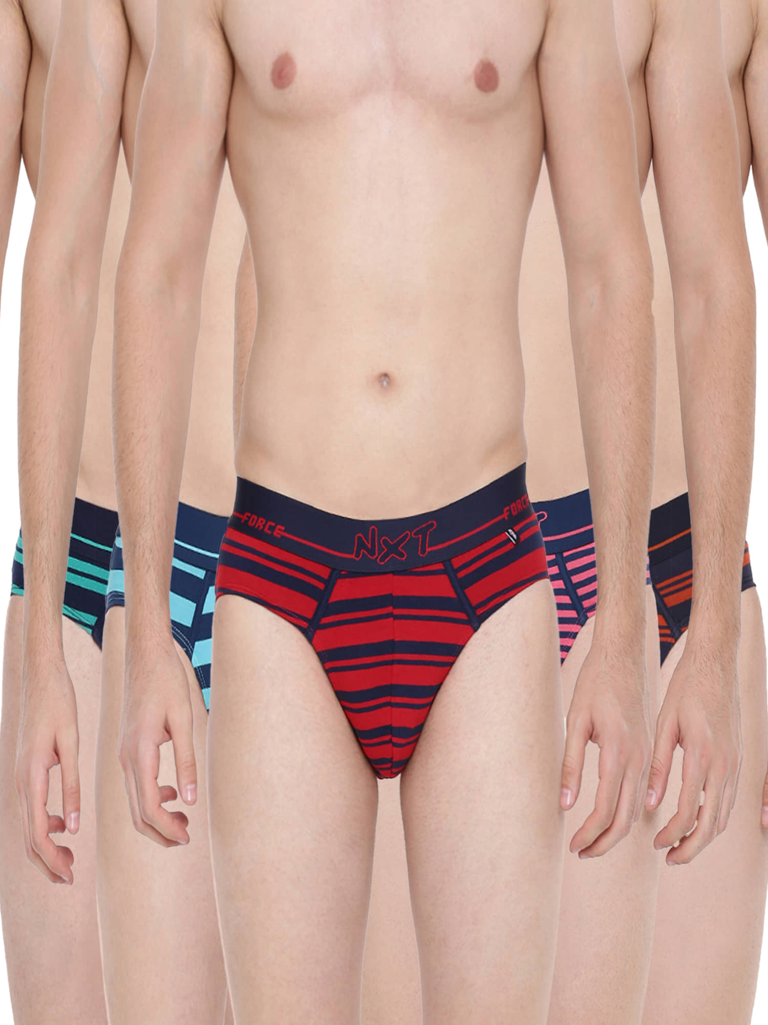 Force NXT Pack of 5 Cotton Briefs For Men's ( Multicolor )