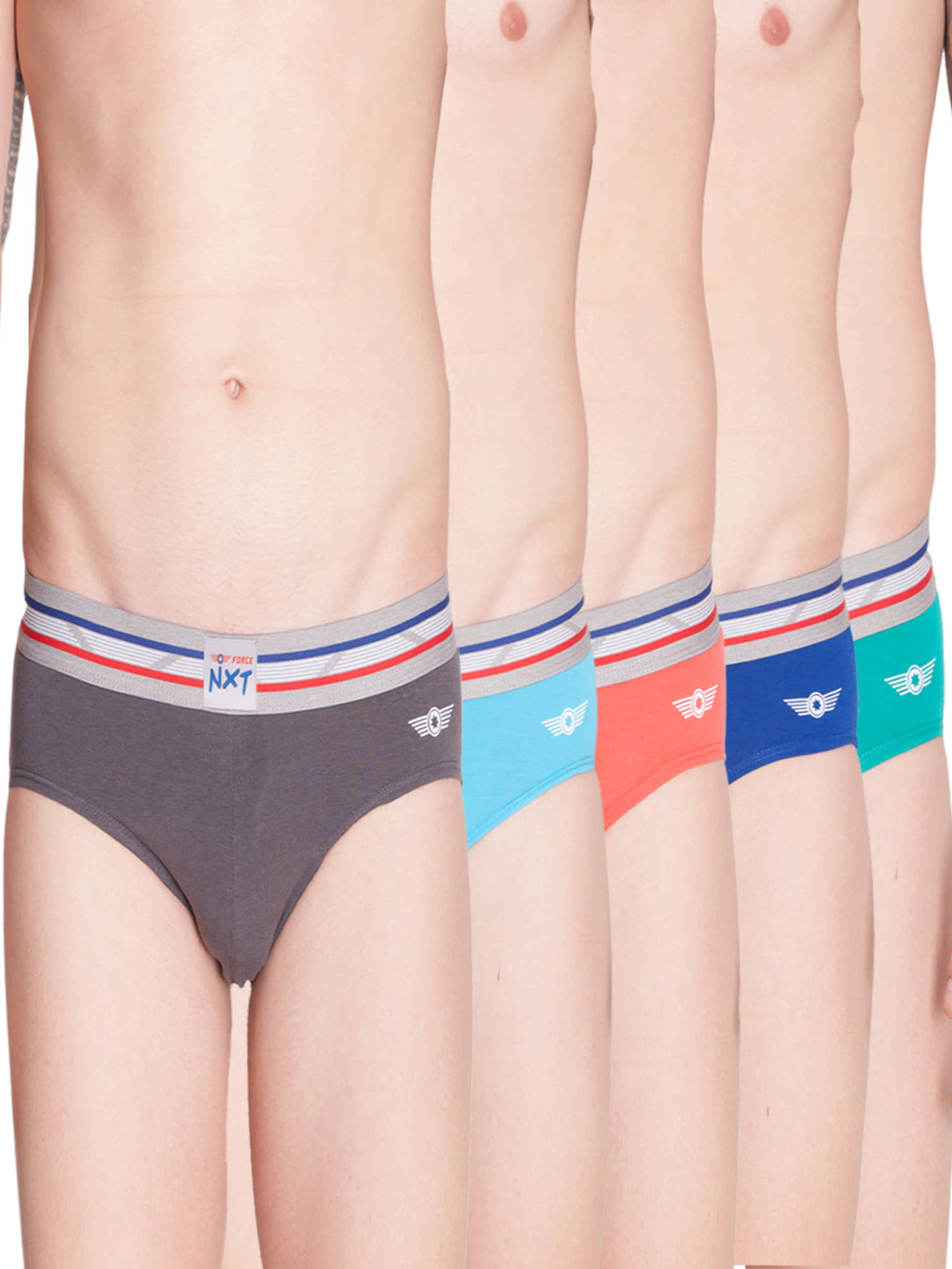 Force NXT - Multicolor Cotton Men's Briefs ( Pack Of 5 )