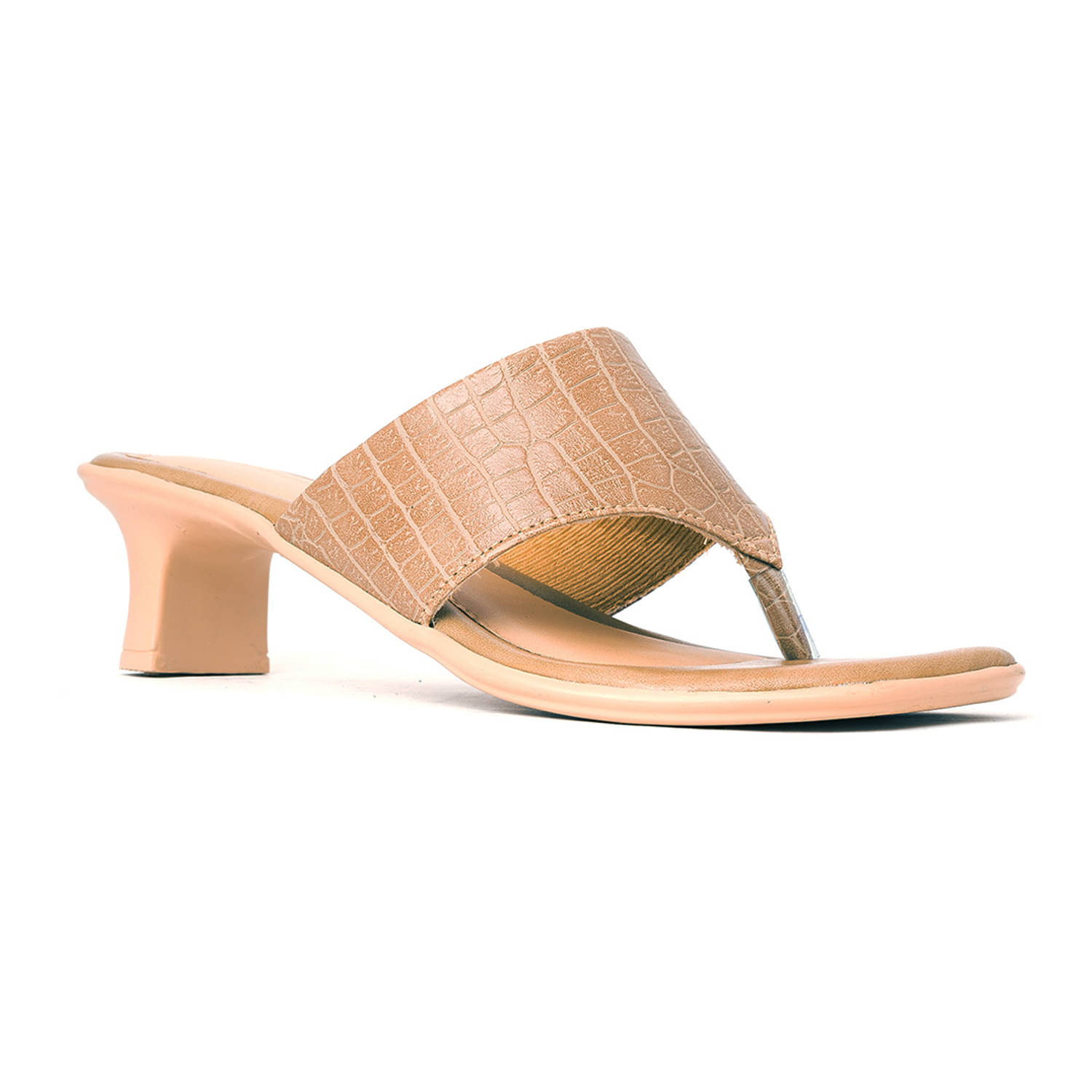     			KHADIM - Beige Women's Slip On Heels