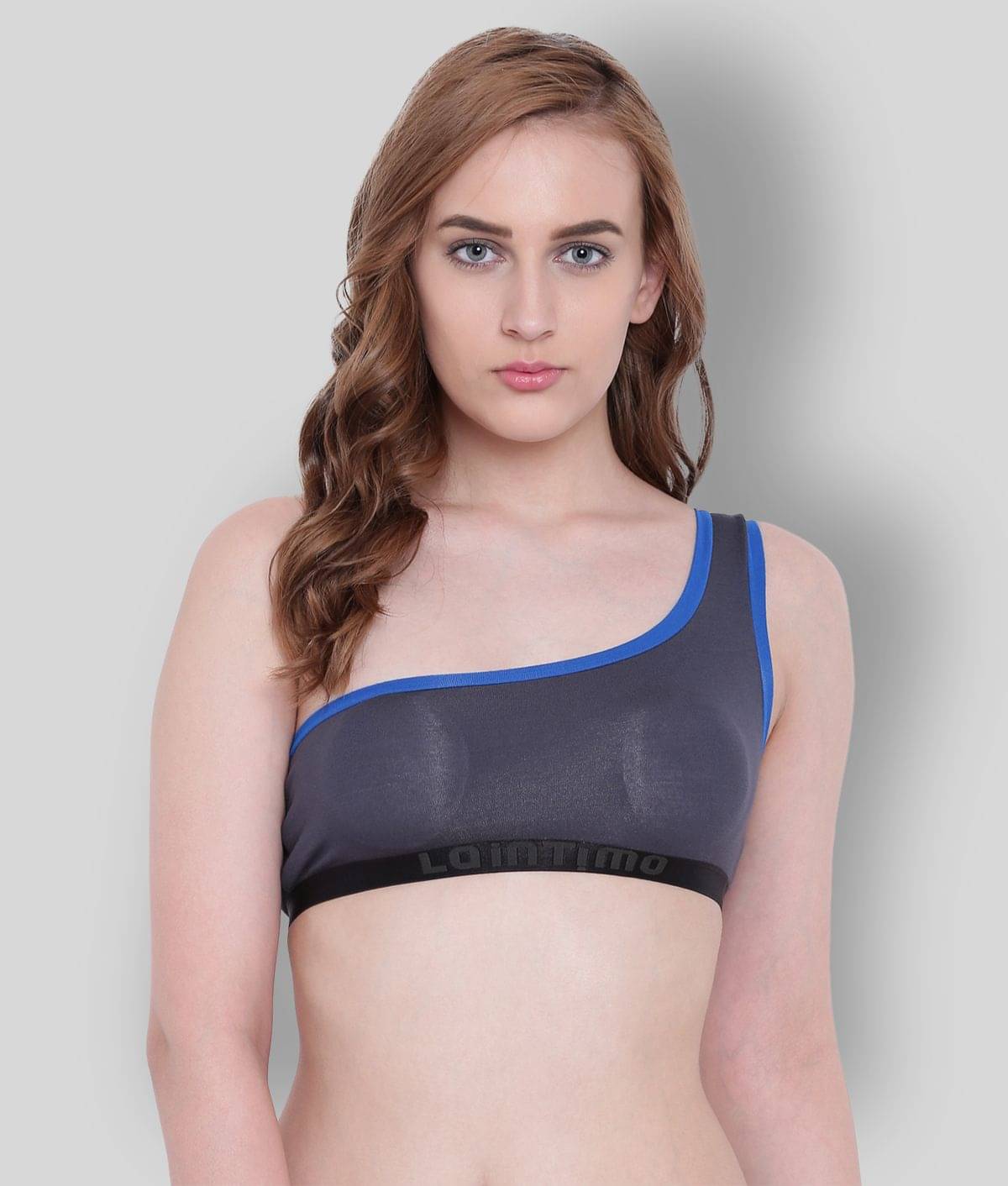 La Intimo Cotton Lycra Women's Bustiers Bra ( Dark Grey ) La Intimo Cotton Lycra Women's Bustiers Bra ( Dark Grey )