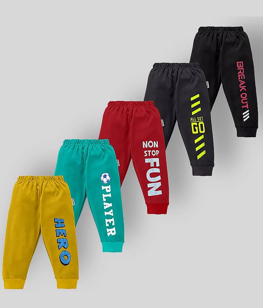 NammaBaby Pack of 5 Boys Cotton Blend Trackpant ( Multicolor )