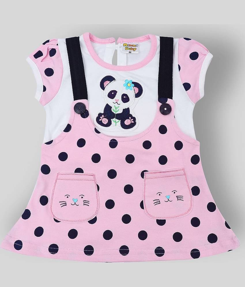 NammaBaby Pack of 1 Baby Girls Cotton Blend Dresses ( Pink )