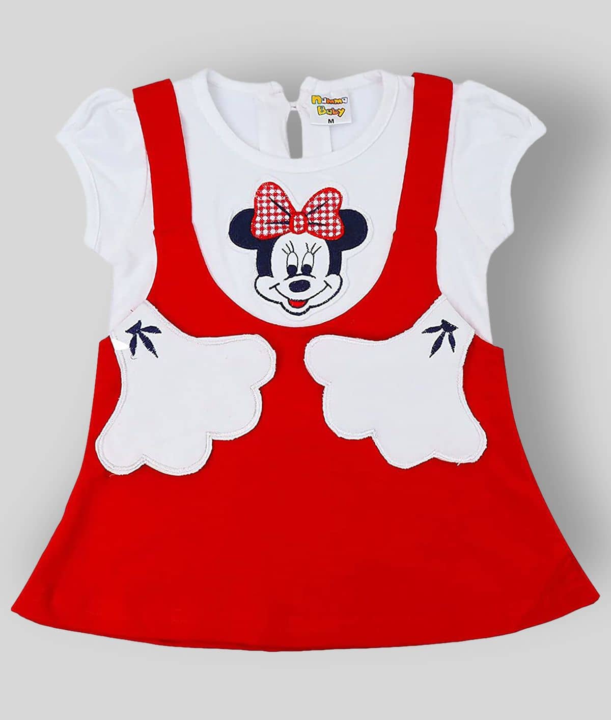 NammaBaby Baby Girls Cotton Blend Frocks ( Red )