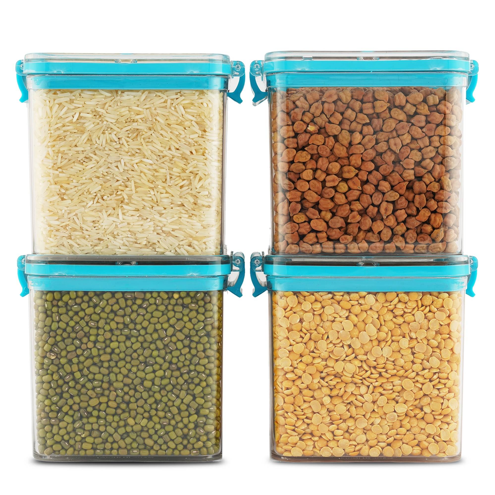     			PearlPet - Blue Polyproplene Food Container ( Pack of 4 )