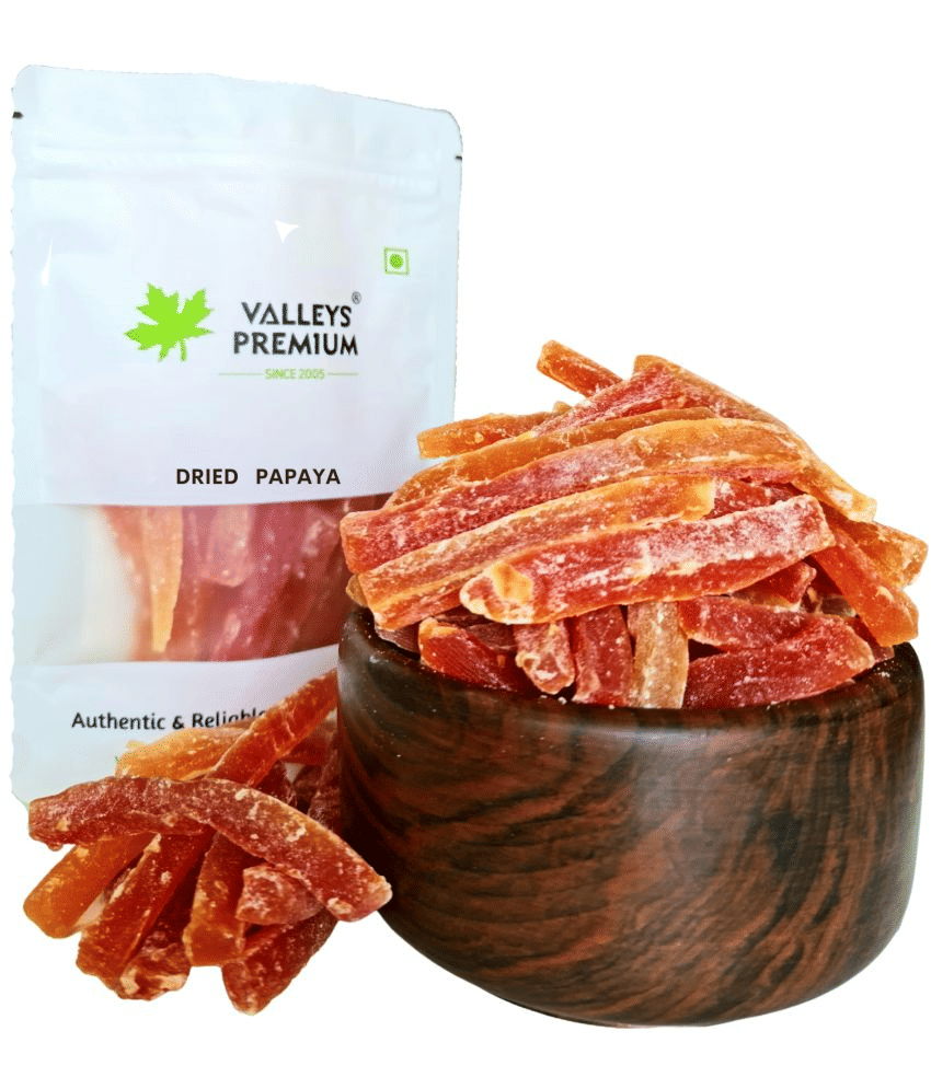 Valleys Premium Sun Dried and Dehydrated Papaya 400 Grams Valleys Premium Sun Dried and Dehydrated Papaya 400 Grams