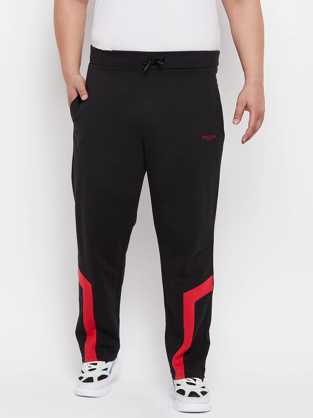 AUSTIVO - Black Cotton Blend Men's Trackpants ( Pack of 1 ) - Track Pants | Buy online on ZillyBuy