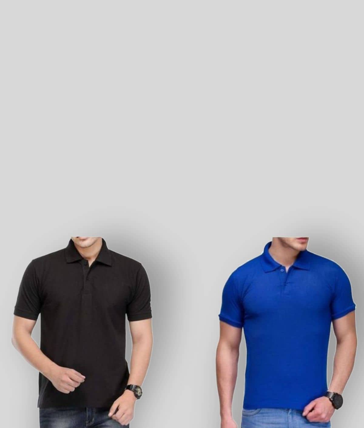 FASHION365 Pack of 2 Cotton Blend Slim Fit Solid Half Sleeves Men's Polo T Shirt ( Multicolor )
