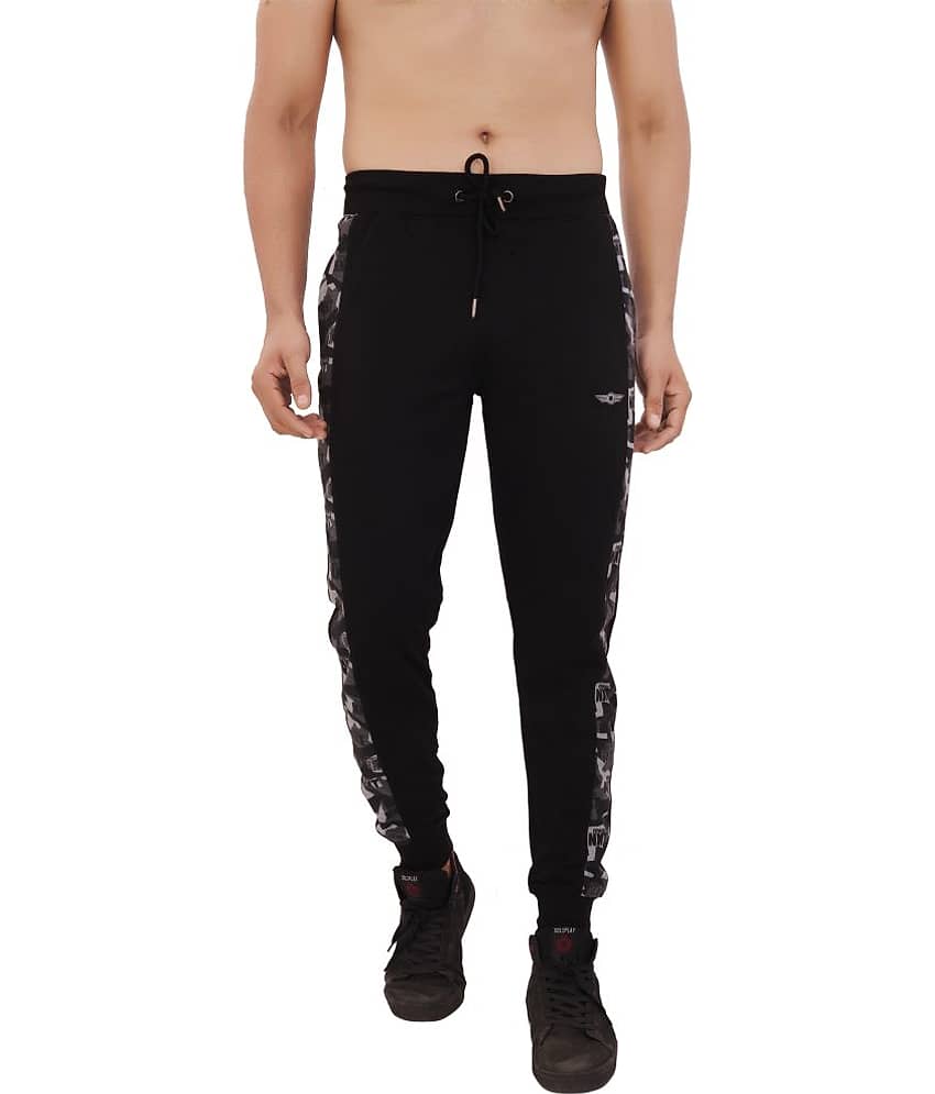 Force NXT - Black Cotton Men's Joggers ( Pack of 1 ) - Track Pants | Buy online on ZillyBuy