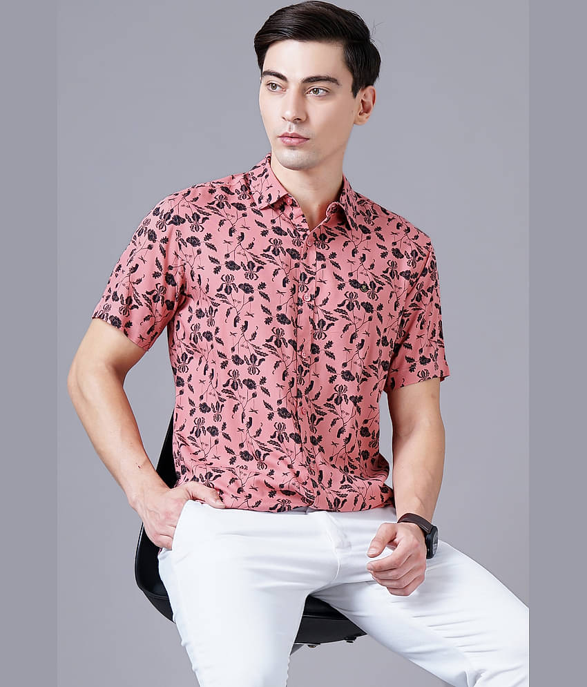Paul Street - Pink Rayon Slim Fit Men's Casual Shirt ( Pack of 1 )