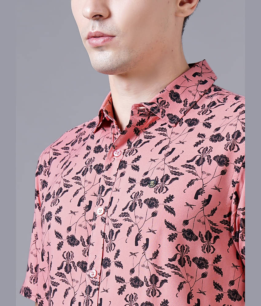 Paul Street - Pink Rayon Slim Fit Men's Casual Shirt ( Pack of 1 )