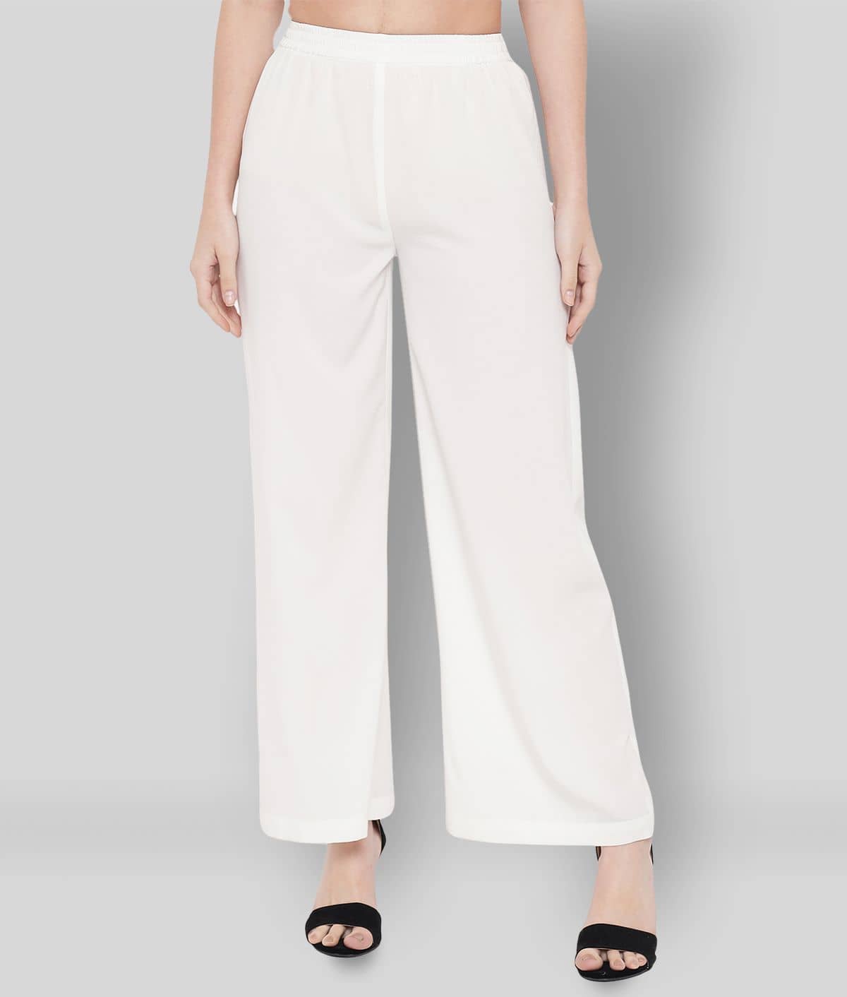ALL WAYS YOU - White Polyester Regular Fit Women's Formal Pants  ( Pack of 1 ) - Trousers | Buy online on ZillyBuy