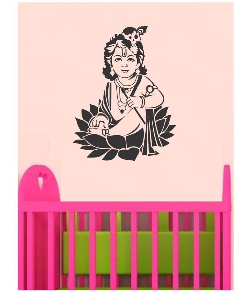 Asmi Collection Beautiful Little Baal Krishna Wall Sticker ( 80 x 60 cms ) Asmi Collection Beautiful Little Baal Krishna Wall Sticker ( 80 x 60 cms )