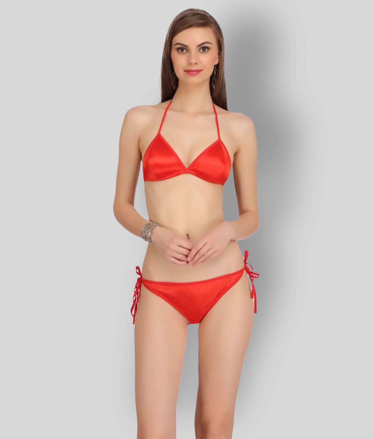 Celosia Satin Women's Bra & Panty Set ( Red ) Celosia Satin Women's Bra & Panty Set ( Red )