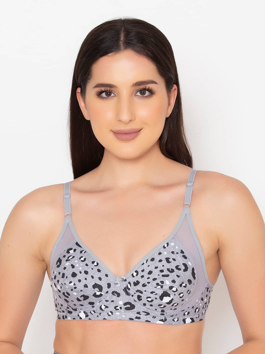     			Clovia Cotton Blend Non Padded Women's Everyday Bra ( Grey Melange )