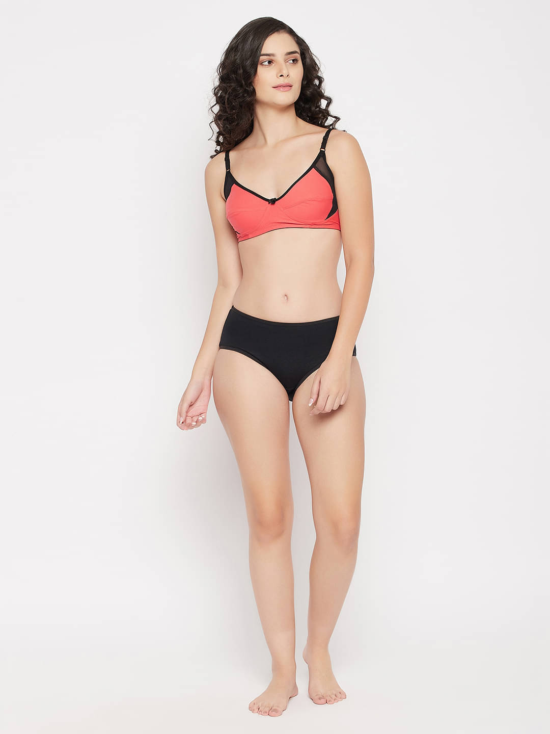     			Clovia Cotton Blend Non Padded Women's Everyday Bra ( Peach )
