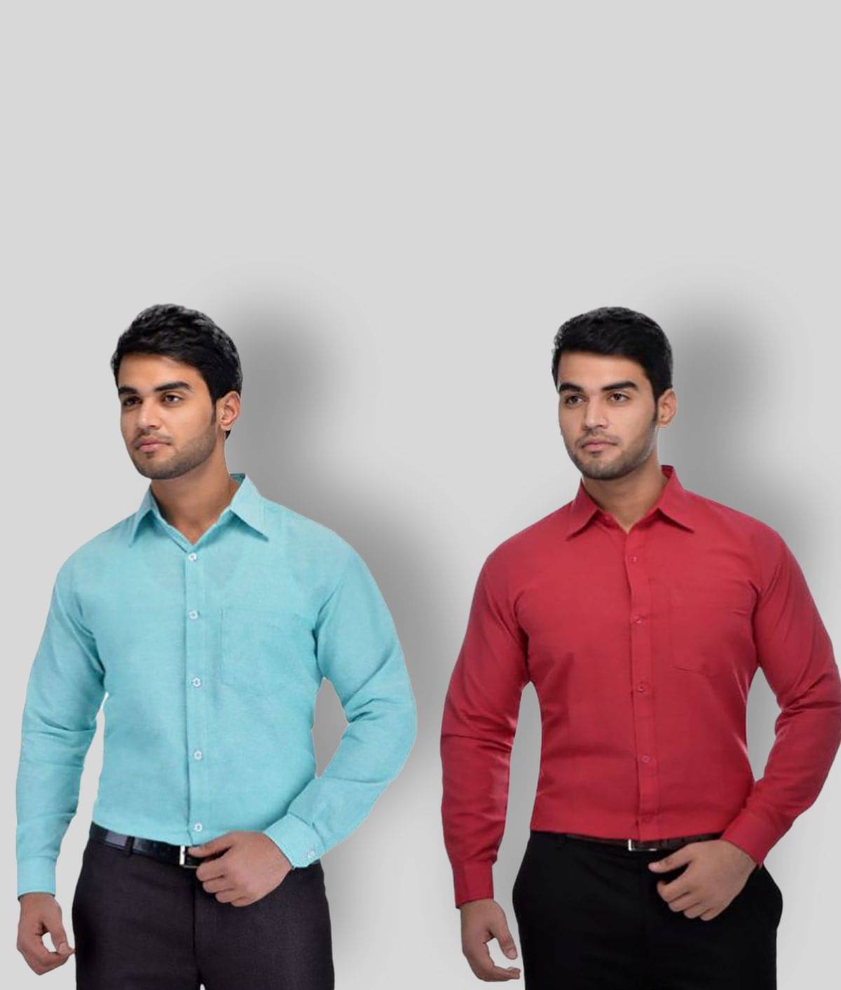    			DESHBANDHU DBK 100% Cotton Regular Fit Half Sleeves Men's Formal Shirt - Multicolor ( Pack of 2 )