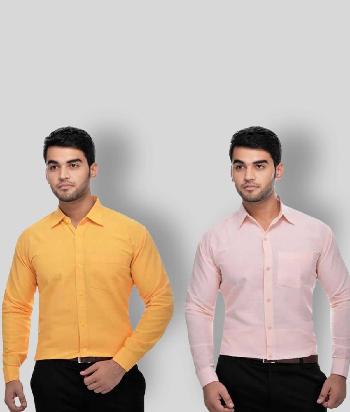 DESHBANDHU DBK 100% Cotton Regular Fit Half Sleeves Men's Formal Shirt - Multicolor ( Pack of 2 )