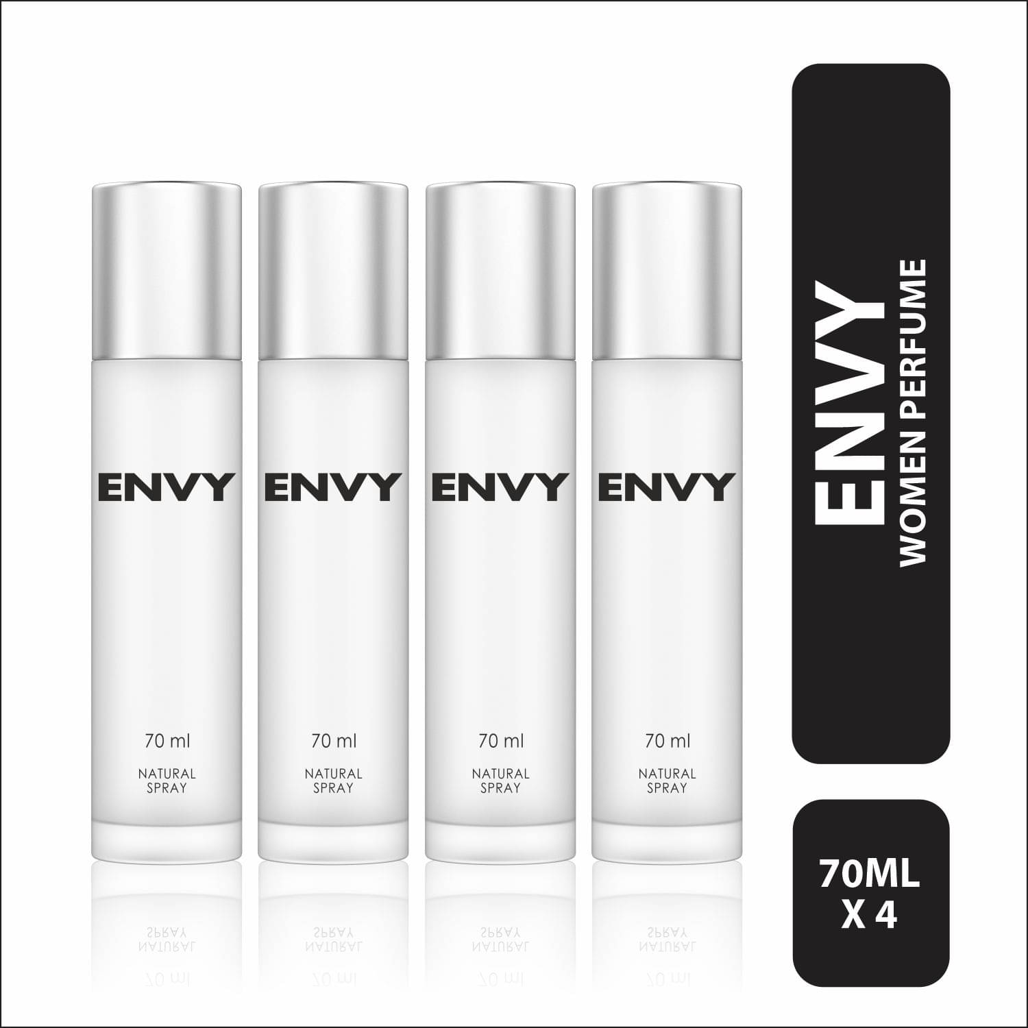     			Envy Natural Spray Perfume Premium & Long Lasting Eau de Parfum - For Women 70 ml (Pack of 4)