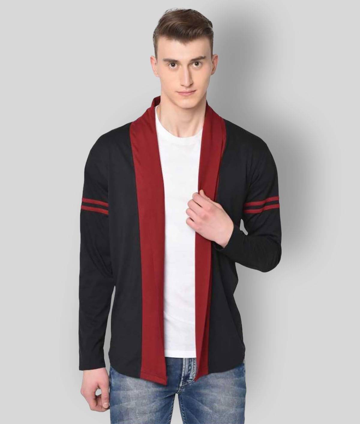 Glito Black Shawl Neck Sweater Single Glito Black Shawl Neck Sweater Single