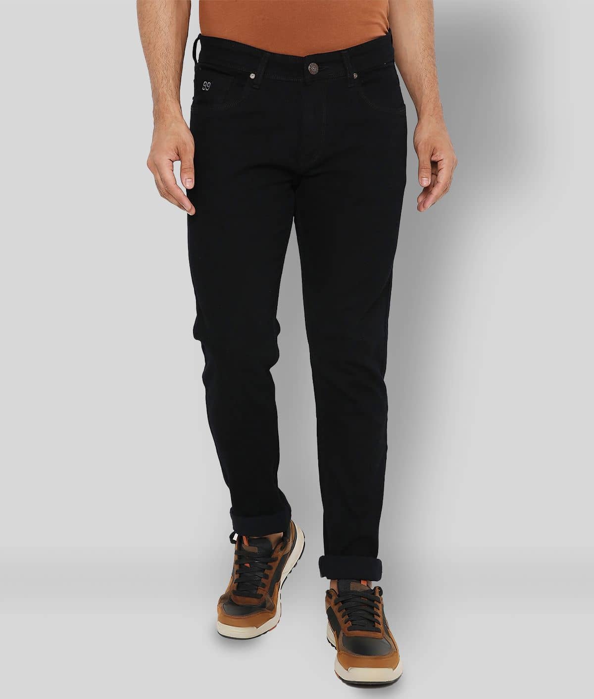 HJ HASASI - Black Cotton Regular Fit Men's Jeans ( Pack of 1 ) - Jeans | Buy online on ZillyBuy