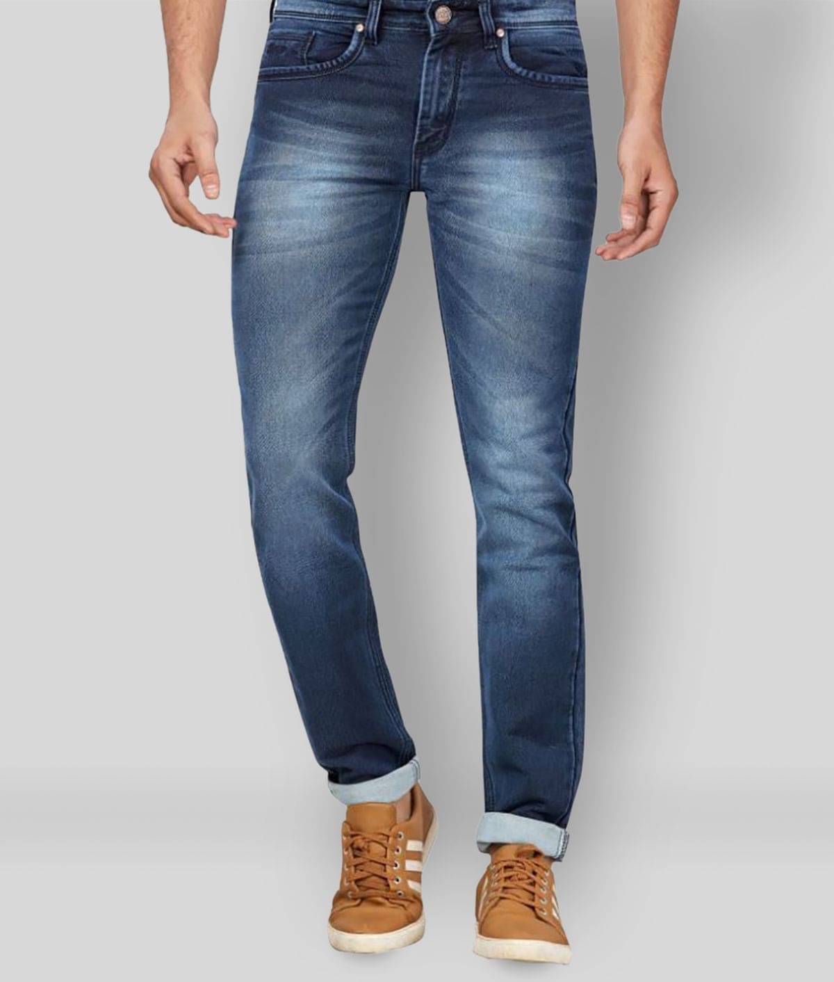 HJ HASASI - Blue Cotton Blend Slim Fit Men's Jeans ( Pack of 1 ) HJ HASASI - Blue Cotton Blend Slim Fit Men's Jeans ( Pack of 1 )