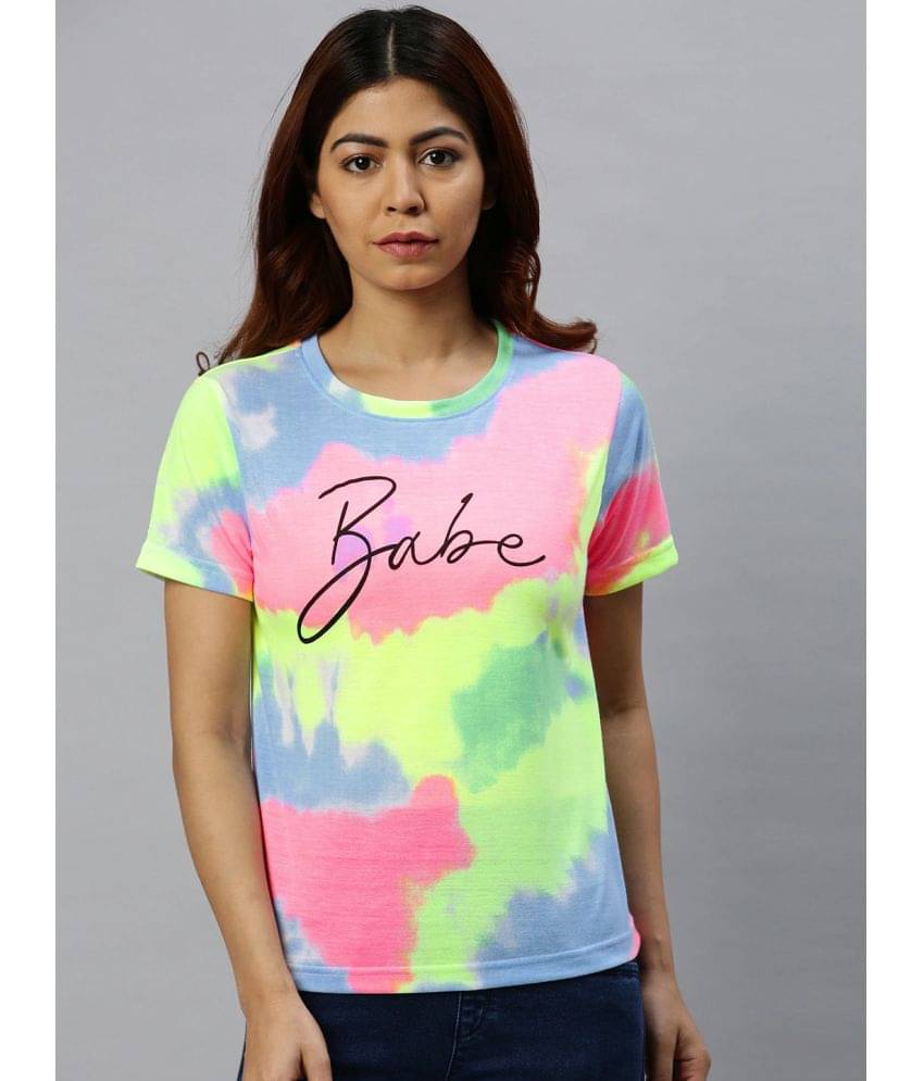 JUNEBERRY Women Cotton Dyed Regular Fit Round Neck T-Shirt ( Multicolor ) JUNEBERRY Women Cotton Dyed Regular Fit Round Neck T-Shirt ( Multicolor )
