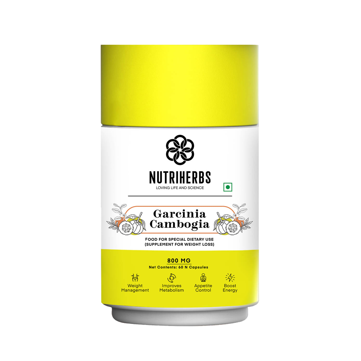     			"Nutriherbs Garcinia Cambogia Capsule ( 70% HCA) | Helps in Natural Weight Manegement - (60 Capsule) 800 mg Pack of 1