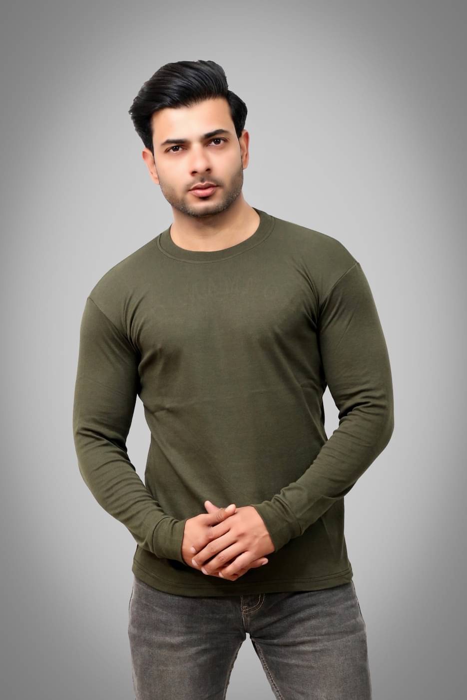 SI-squad Pack of 1 Cotton Regular Fit Men's T-Shirt ( Olive Green ) SI-squad Pack of 1 Cotton Regular Fit Men's T-Shirt ( Olive Green )