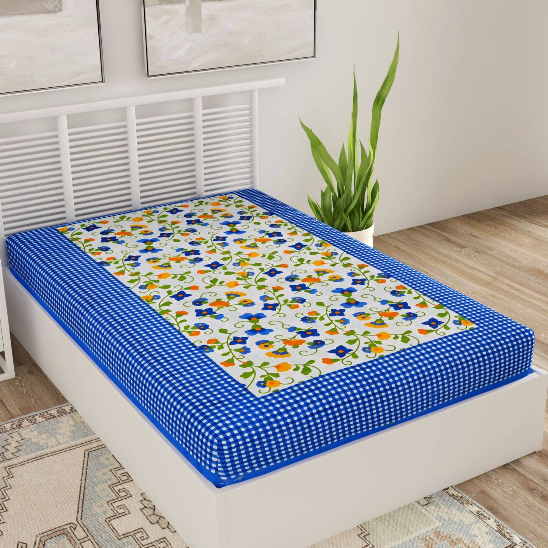     			Uniqchoice Cotton Single Bedsheet ( Assorted )