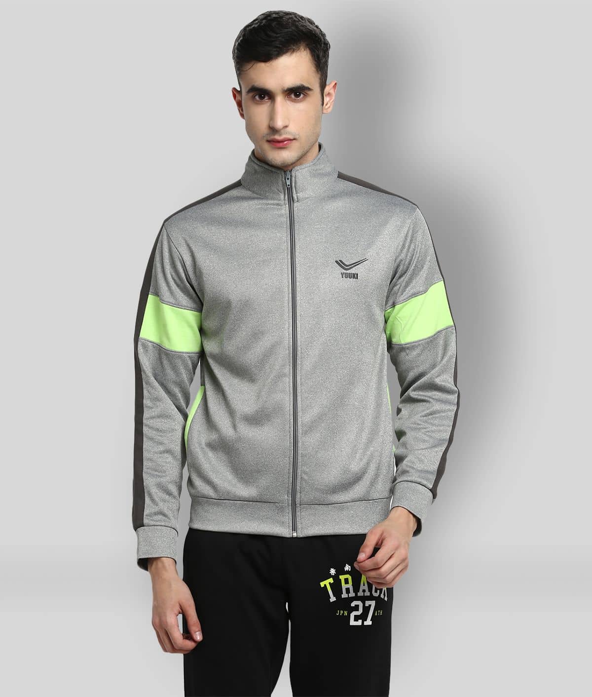 YUUKI Grey Polyester Jacket