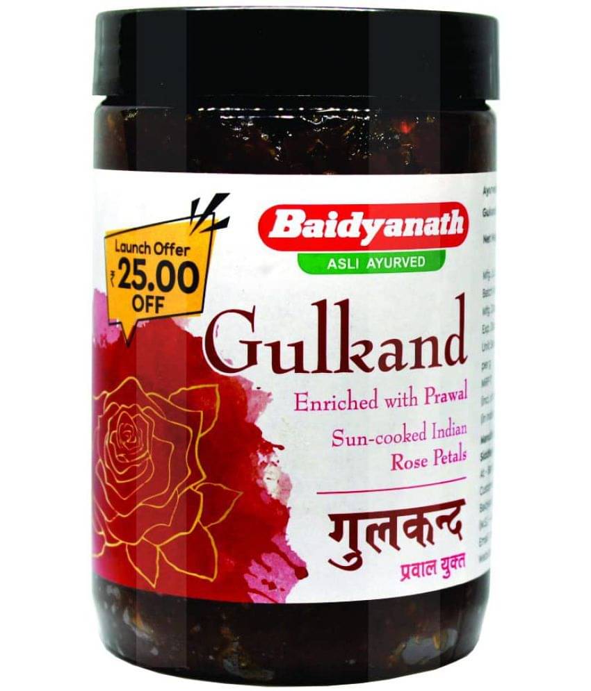 Baidyanath Gulkand, Enriched With Prawal, Sun-Cooked Indian Rose Petal, 400 G Baidyanath Gulkand, Enriched With Prawal, Sun-Cooked Indian Rose Petal, 400 G
