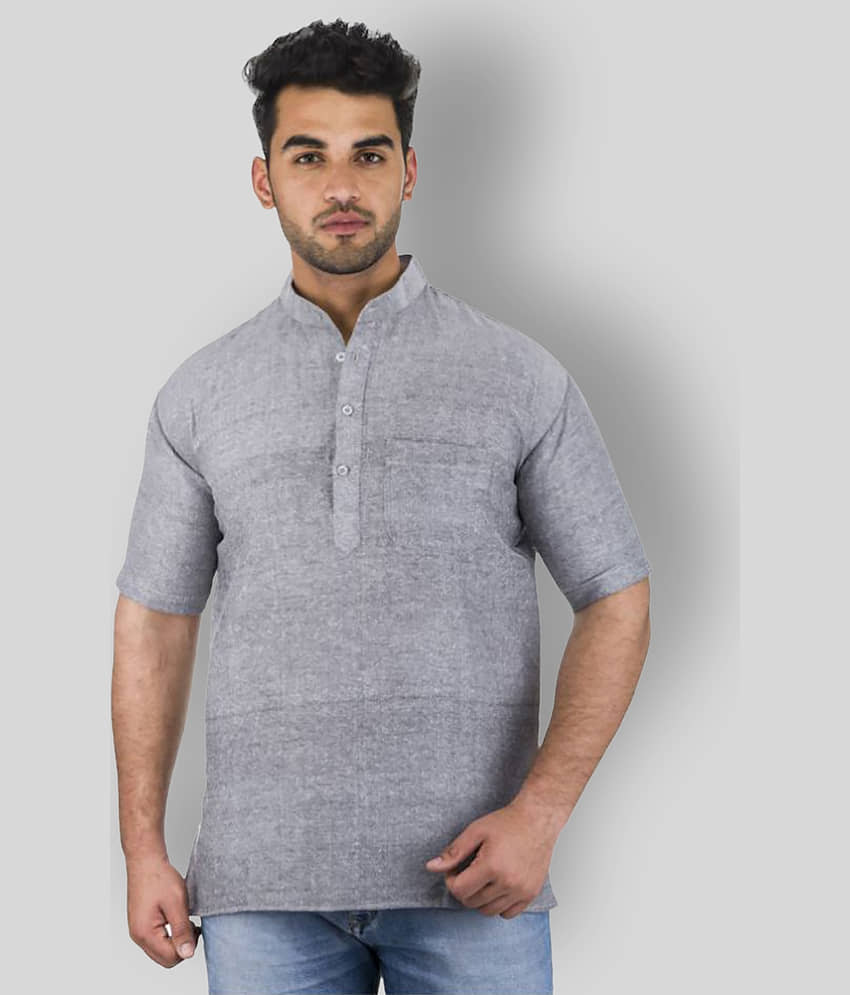 DESHBANDHU DBK - Grey Cotton Men's Kurta ( Single ) - Kurtas & Kurta Sets | Buy online on ZillyBuy