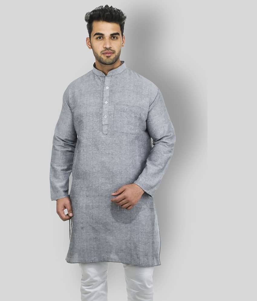 DESHBANDHU DBK - Grey Cotton Men's Regular Kurta ( Pack of 1 ) - Kurtas & Kurta Sets | Buy online on ZillyBuy