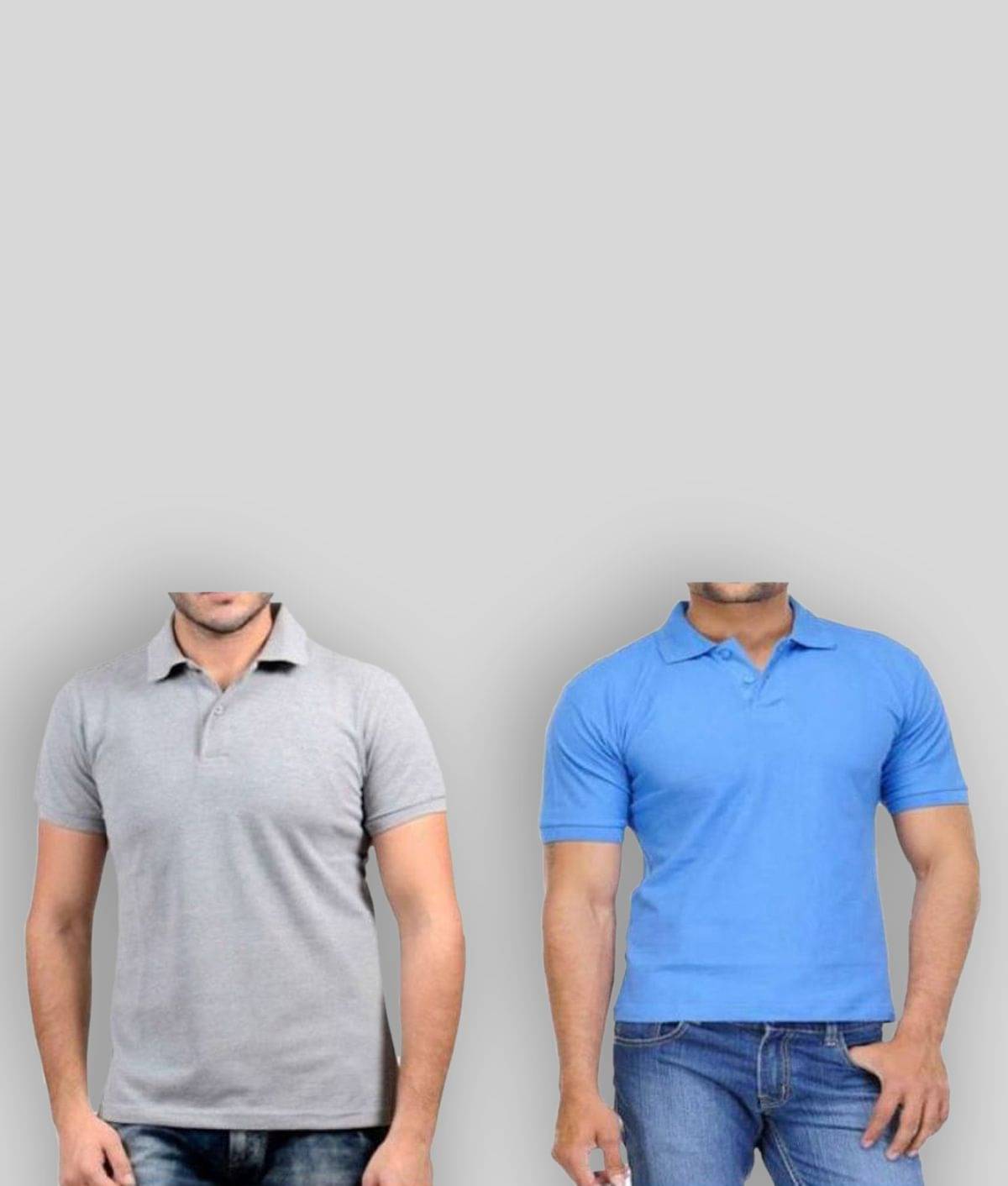     			FASHION365 Pack of 2 Cotton Slim Fit Solid Half Sleeves Men's Polo T Shirt ( Multicolor )