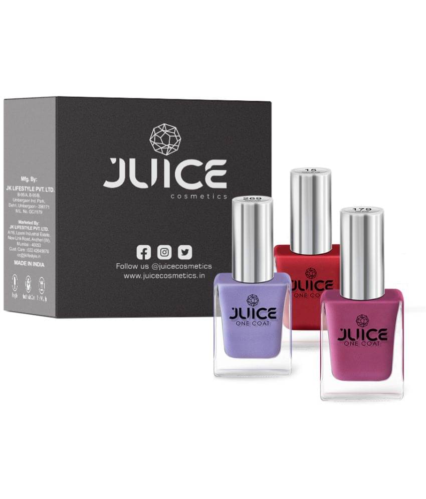    			Juice - Multi Glossy Nail Polish ( Pack of 3 )
