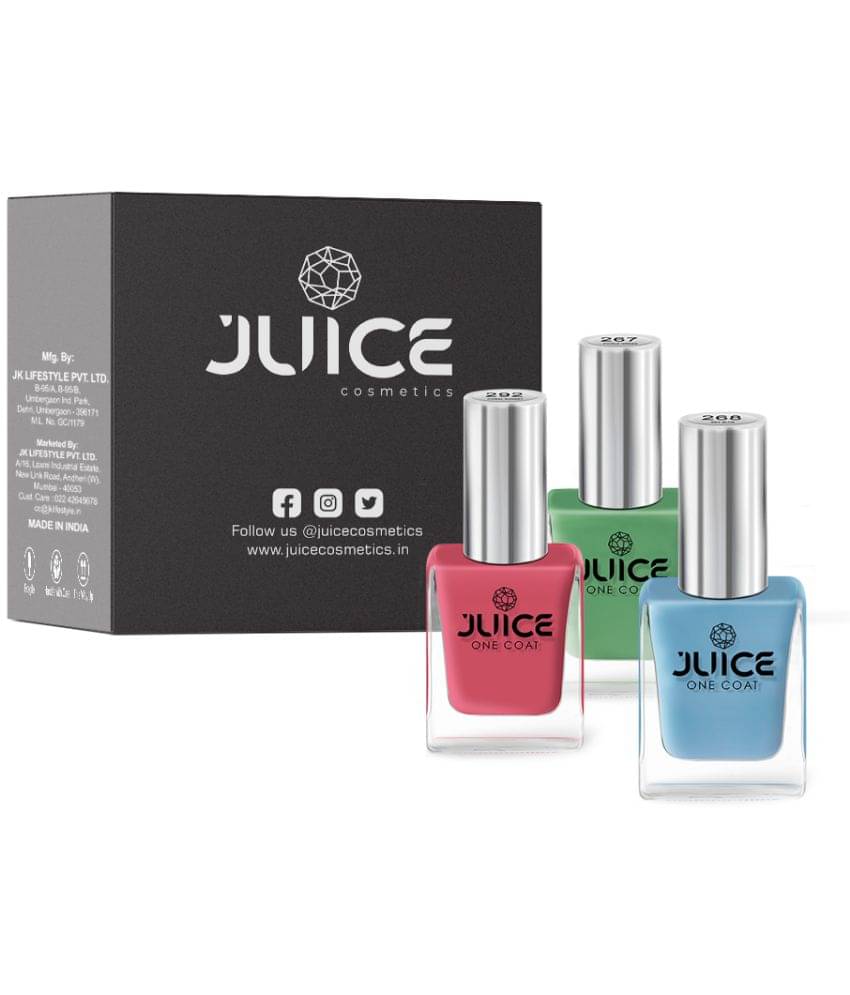     			Juice - Multi Glossy Nail Polish ( Pack of 3 )
