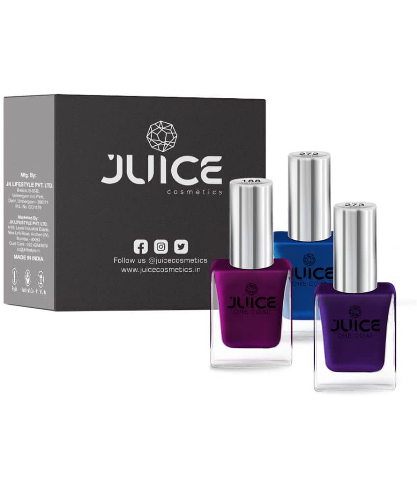 Juice - Multi Glossy Nail Polish ( Pack of 3 )