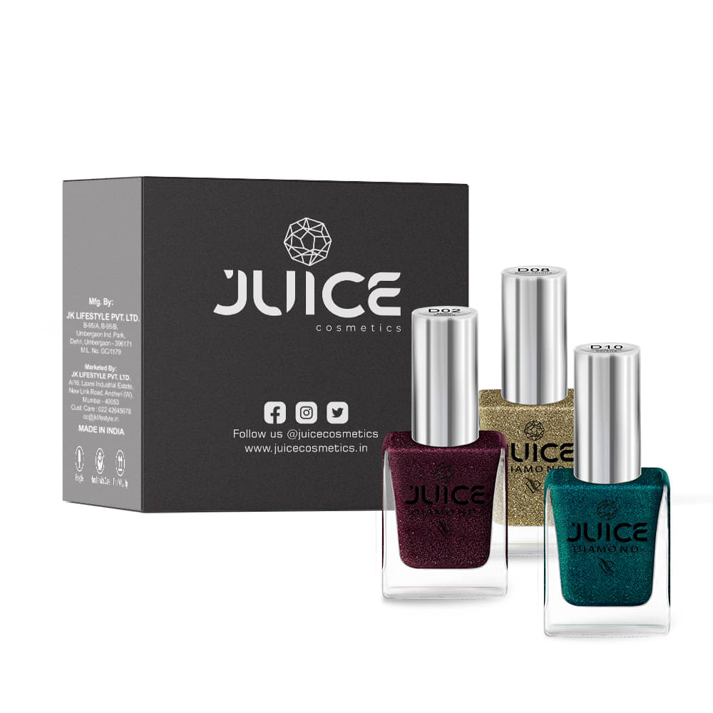     			Juice - Multi Shimmer Nail Polish ( Pack of 3 )