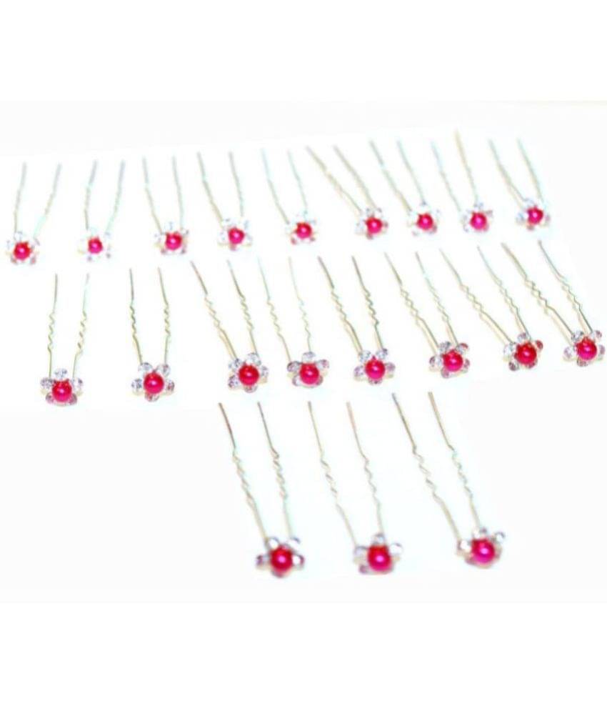     			La Belleza - Pink Women's Hair Pin ( Pack of 1 )