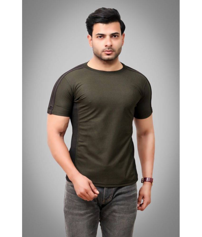 SI-squad Pack of 1 Polyester Regular Fit Men's T-Shirt ( Olive ) SI-squad Pack of 1 Polyester Regular Fit Men's T-Shirt ( Olive )